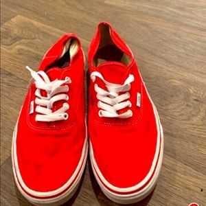 Men Vans Size 10.5 Red Used No Box Sneaker Low Top Lace Up